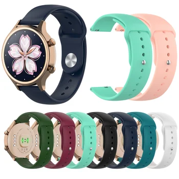 

For Ticwatch C2 Rose Gold Version Watchband SLR Buckle Silicone Wrist Straps 18mm for NOKIA STEEL HR 36mm for Huawei Bracelet S1