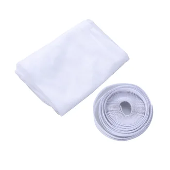 

Self-adhesive DIY Window Screen 130x150cm Netting Mesh Curtain Anti Insect Bugs Fly Mosquito Grill Gauze Cover with Tape (White)