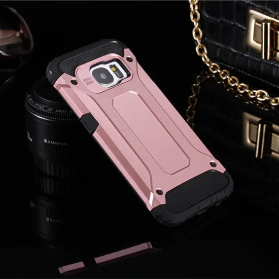Rose Gold Прочный Гибридный Тонкий Жесткий противоударный защитный чехол для samsung Galaxy S10E S10 S8 S9 плюс S6 S7 край J4 J6 плюс Note 8, 9, 10 - Цвет: Rose Gold