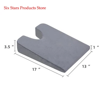 

Memory Cotton Triangles Cushion U-shaped Hollow Gray 17 x 13 x 3.5/1 " Acid Reflux Foam Bed Wedge Pillow For Reading, Playing