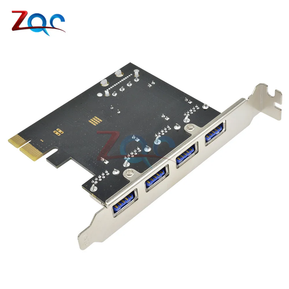 4 порта PCI-E к USB 3,0 концентратор PCI Express карта расширения адаптер 5 гбит/с скорость для компонентов настольного компьютера