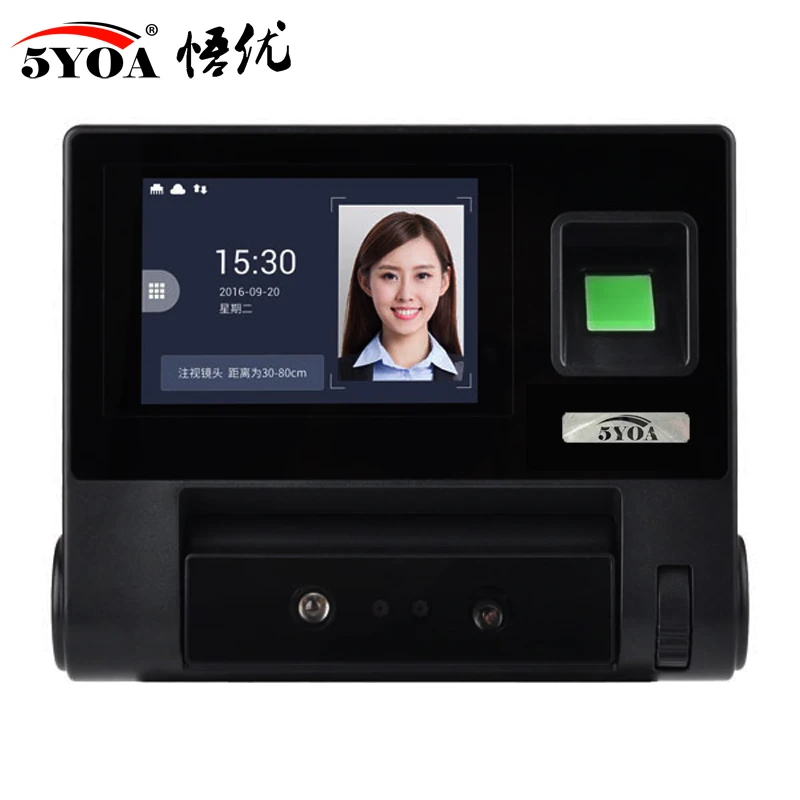 AF80 Biometric Face Facial Fingerprint Recognition Time Attendance System Machine Device Machine