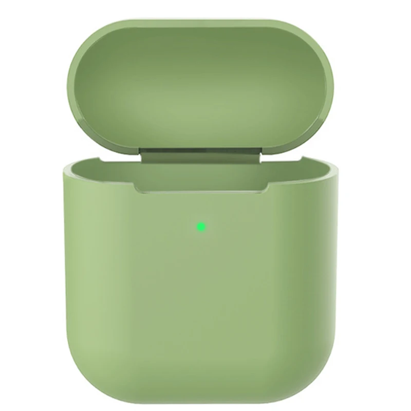 Чехол для наушников для Apple Airpods 2 из мягкого силикона и ТПУ, беспроводной Чехол для наушников с Bluetooth, ультратонкий противоударный защитный чехол для наушников - Цвет: Green