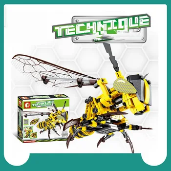 

Small block Simulation insect Children's educational creative mechanical splicing toys