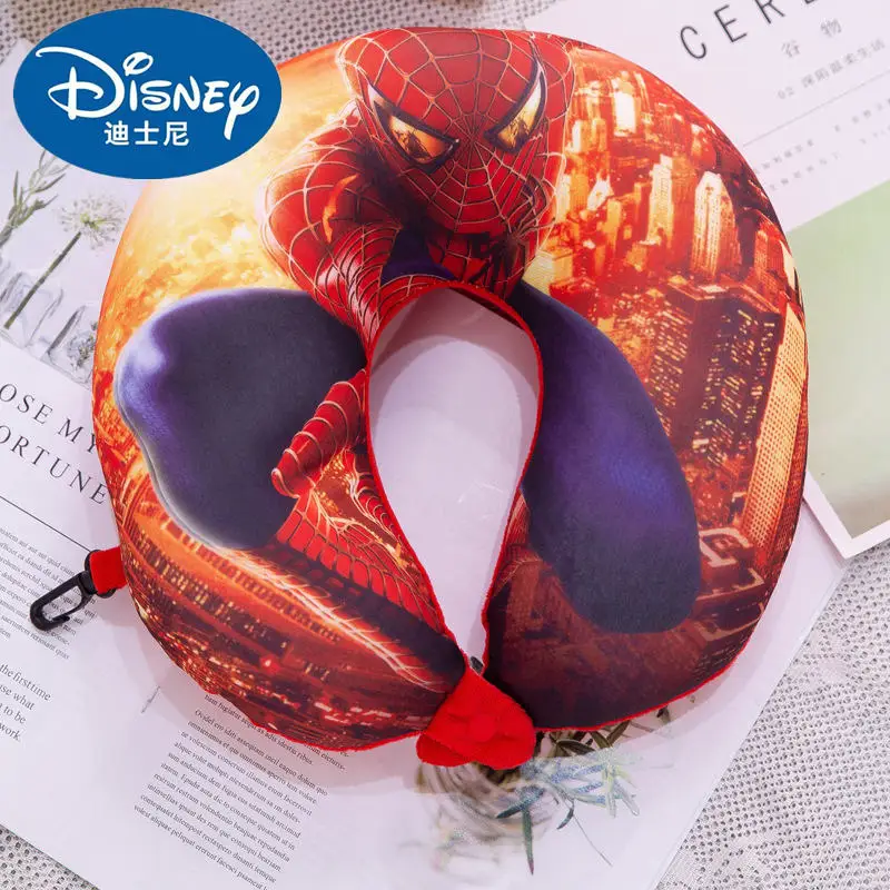 Spiderman Дисней Принцесса Детская u-образная подушка для шеи мальчик девочка взрослый мультфильм Ститч замороженная Эльза Анна офисные автомобили Шейная подушка - Цвет: Spiderman