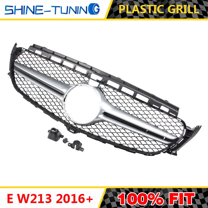 Передняя решетка подходит для E class W213 E63 amg grill E180 E200L E260 E300L-18 без эмблемы