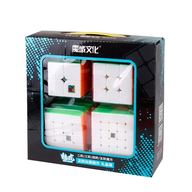 MoYu cubes Meilong 2345 Gift Box 4in1 MoYu Profissional Magic cube 2x2 3x3 4x4 5x5 Speed cube Puzzle cubo magico Educational Toy 3