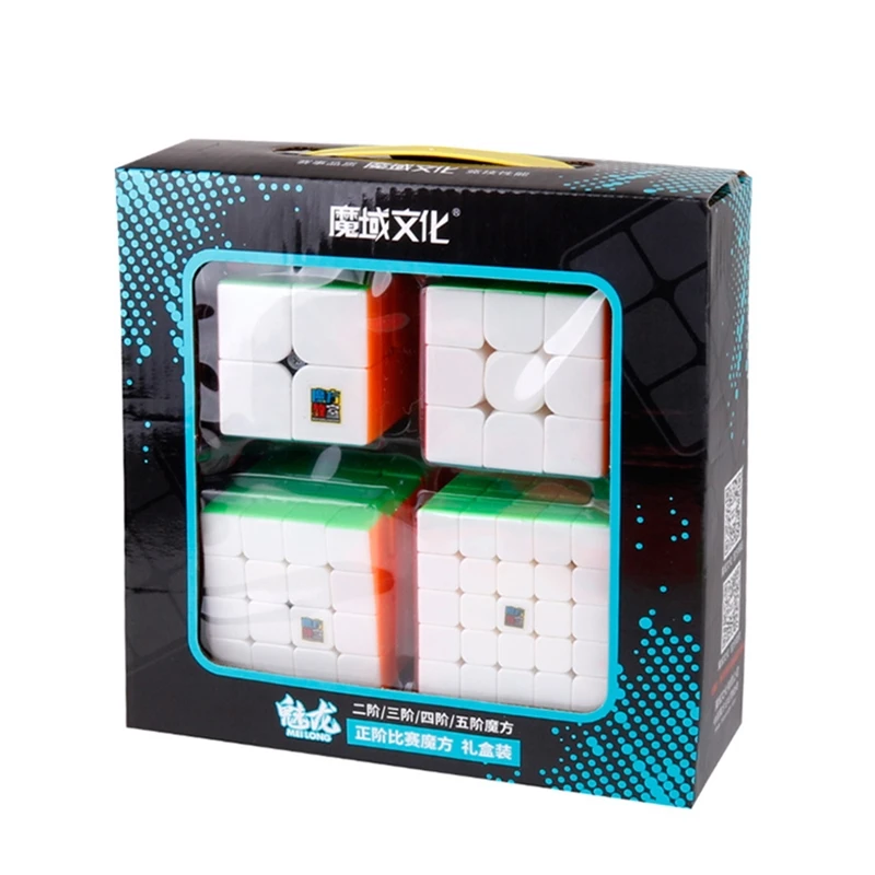 Kit Cubo Mágico Profissional MoYu 3x3 e 4x4 Carbon - Cubo Mágico