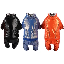 2022 quente inverno cachorro macacão roupas para cães pequenos inverno quente à prova dwaterproof água pet casaco reflexivo animal de estimação neve macacão