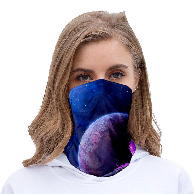 stars color seamless headscarves for men and women with ice silk sunscreen bib mask multi-functional sports magic headscarve