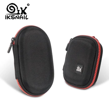 

IKSNAIL Portable Case For Earphone Mini Zippered Round Storage Hard Bag Headset Box For Headphone Case Card charger Cable earbud