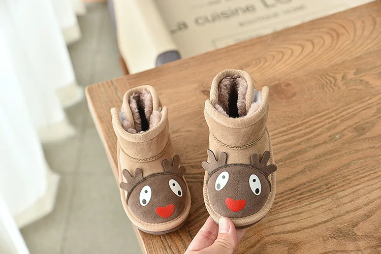 Г. Зимние Детские модные короткие Ботинки Толстая детская повседневная спортивная обувь теплые плюшевые мягкие ботинки для девочек зимние лыжные ботинки для малышей