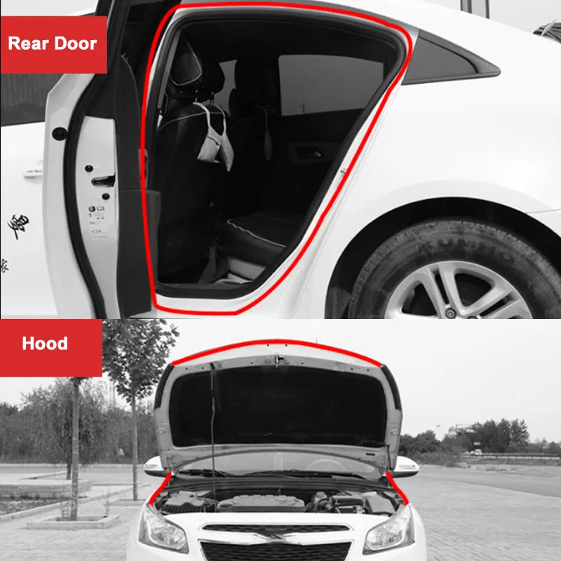 3 м автомобильный Стайлинг двери автомобиля уплотнительная полоса передний задний ветровое стекло уплотнитель для Mazda Audi hyundai Honda Toyota BMW LADA KIA и т. Д