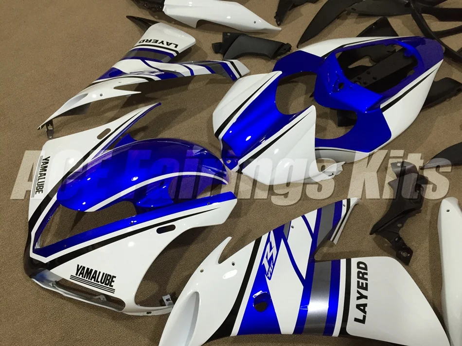 4 подарка ABS прессформы мотоцикла Обтекатели наборы подходят для Yamaha YZF-1000-R1 2004 2005 2006 04 05 06 обтекатель кузова набор синий белый