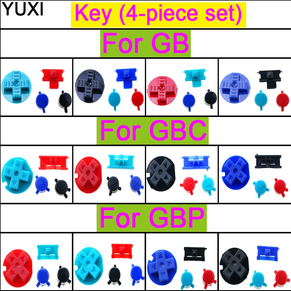 Yuxi Per Gameboy Color Gbc Per Gameboy Pocket .20Per Gameboy Classic Gb Pulsanti Di Ricambio Colorati Set D-Pad A B Pulsanti
