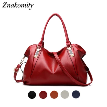 

Znakomity Women Leather Handbags Black Fashion Bags Ladies Luxury Bags 2019 Large Capacity Half Moon Women Handbag Shoulder Bags