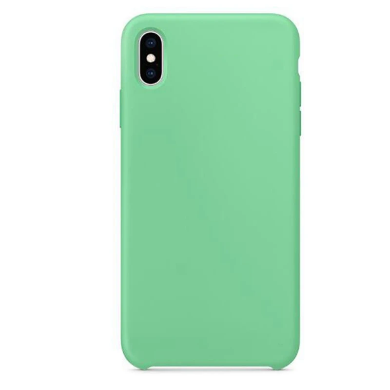 Жесткий силиконовый чехол для телефона с логотипом для iPhone X, XR, XS, Max, 6, 6 S, 7, 8 Plus, iPhone 11, 11Pro, Max, чехол - Цвет: Зеленый