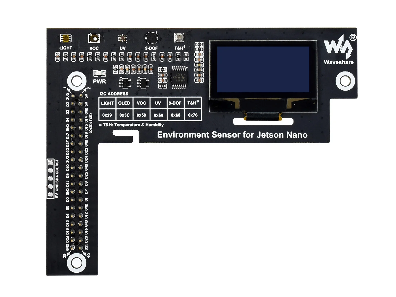 environmental-sensor-expansion-boardi2c-interface-communicationspecial-for-jetson-nanoenvironment-sensor-for-jetson-nano