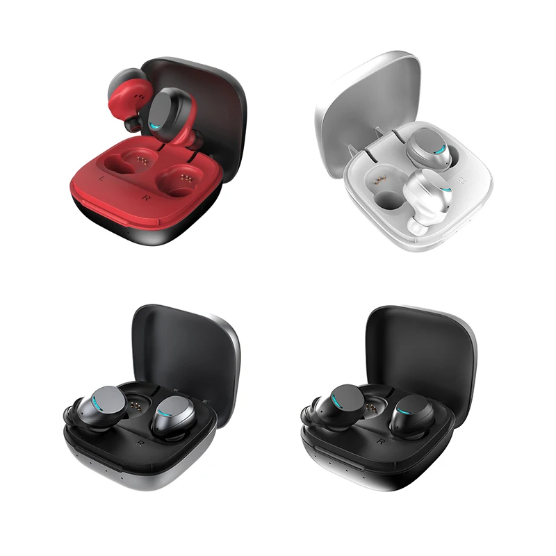 TWS-U9 Wireless Bluetooth Headset Earphones Press with Microphone HIFI Bass Bluetooth Sports Headset 5.0 with Metal Charging Box