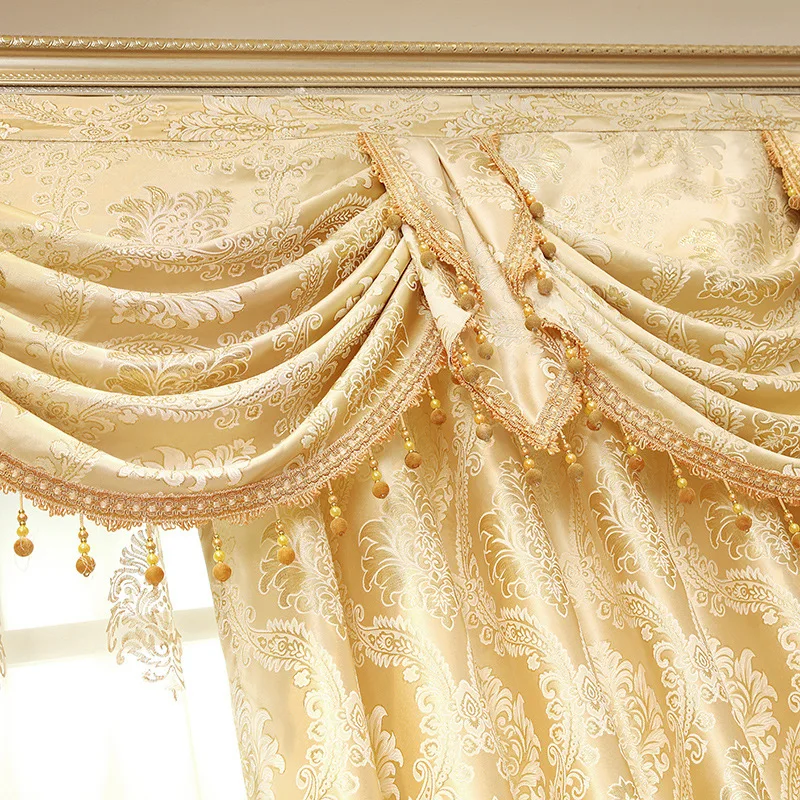 luxo cortinas para o quarto bordado pano