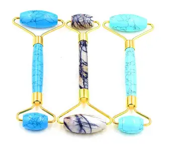 

Free shipping KCONYD Factory Wholesale High quality Face Roller-Blue stone &Turquoise &Network stone-Zinc alloy stents