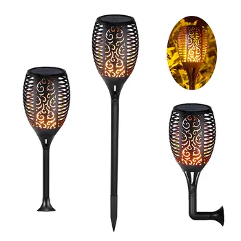 

96 LED Solar Light Outdoor Spotlight Lawn Torch Pathway Dancing Landscape Decoration Waterproof Lamp Flickering Flame Garden