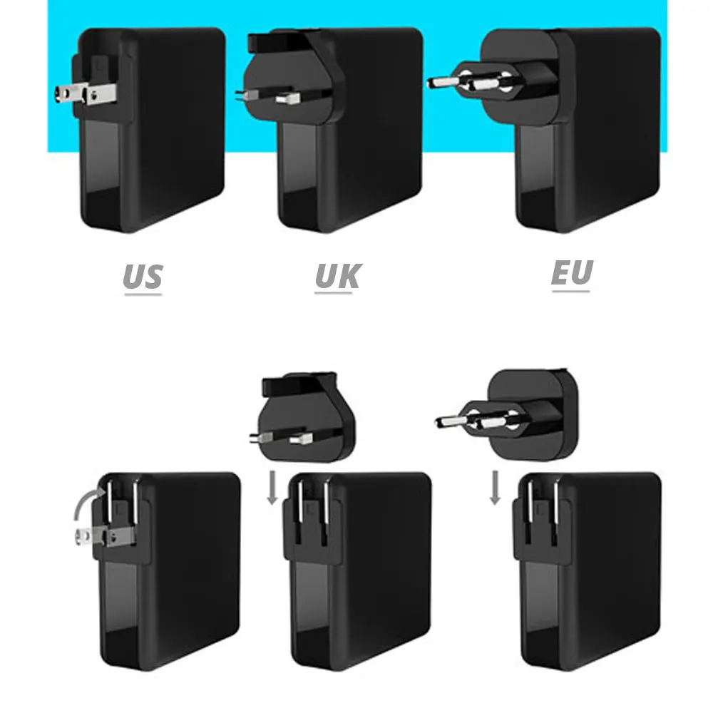 61 Вт США ЕС Великобритания PD usb type C зарядное устройство QC 3,0 питание для iPhone iPad hp Dell samsung S10 A50 A30 Matebook адаптер зарядное устройство