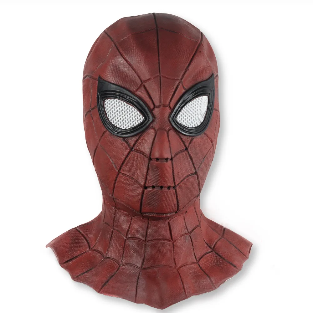 Новинка, маска Человека-паука, вдали от дома, косплей, супергерой, Человек-паук, латексные маски, шлем Питера Паркера, костюм на Хэллоуин, реквизит