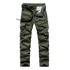 2022 Summer Autumn Casual Men Classic Cargo Pants Solid Pocket Straight Pants Male Long Trouser Military Style Tactical Jogger ► Photo 2/6