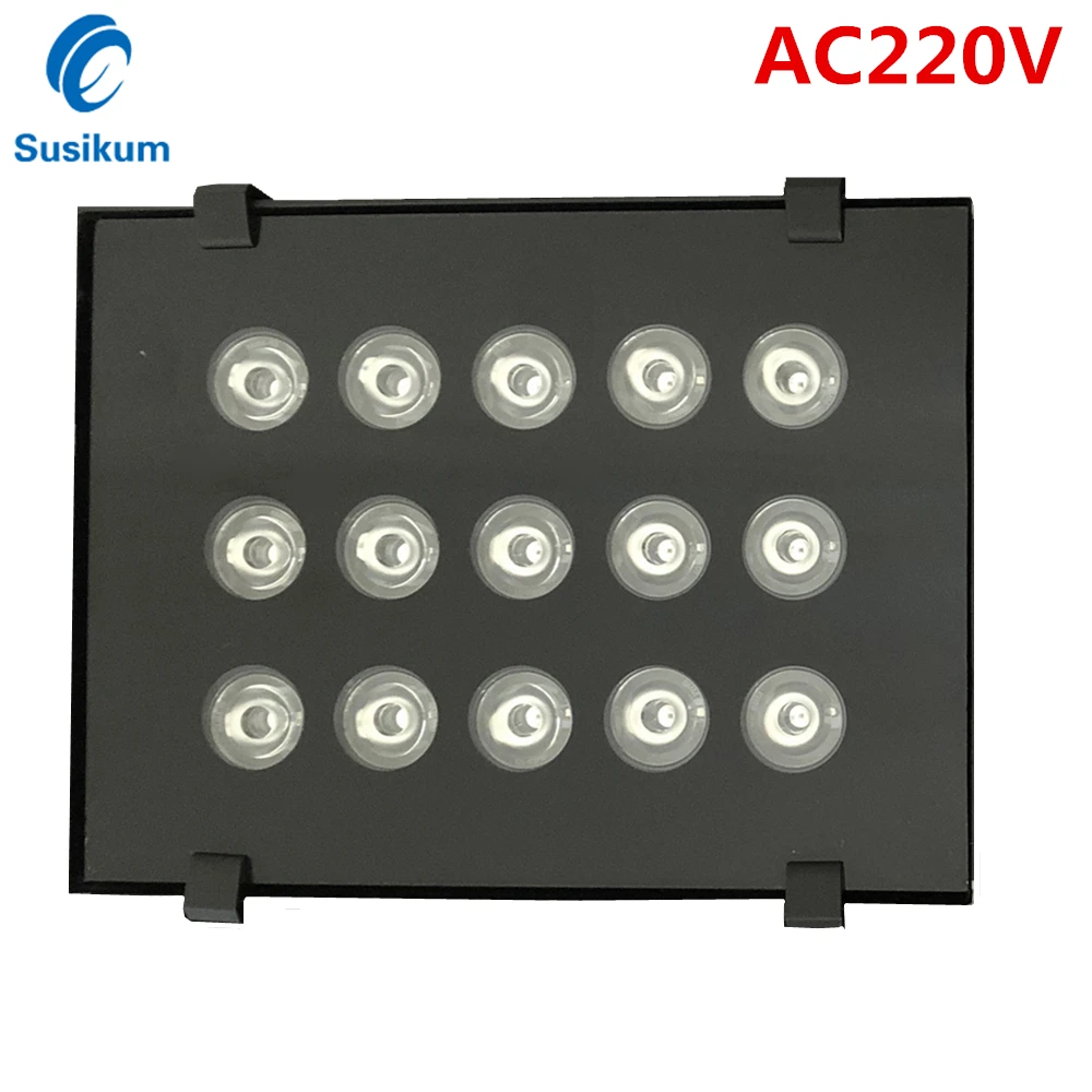 15 шт. Массив CCTV инфракрасный заполняющий светодиодный светильник AC220V Водонепроницаемый Открытый высокой мощности ночного видения светодиодный светильник для камер