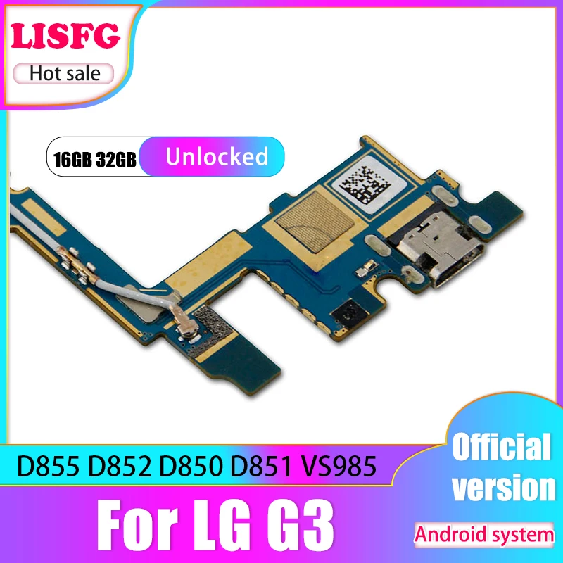 Full Tested Unlocked For LG G3 Motherboard D855 D852 D850