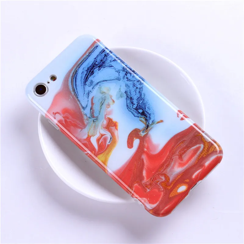 Многоцветный Роскошный чехол для мрамора на iphone 7 XS MAX, мягкая задняя крышка из ТПУ для iphone 6S 7 8 Plus iphone X XR, чехол для телефона - Цвет: Многоцветный