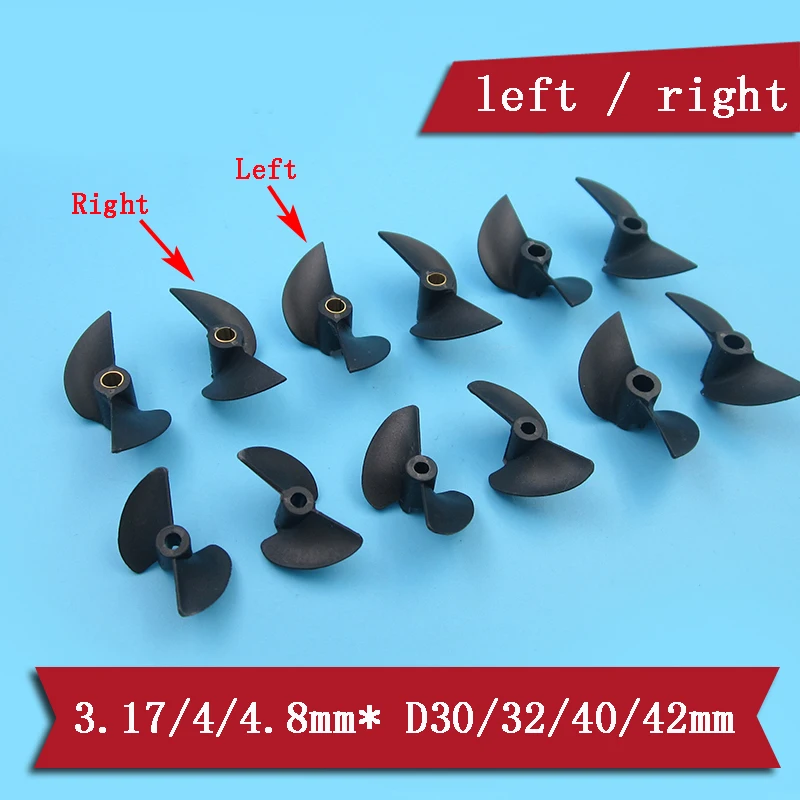 DIY RC модель лодки с двумя лопастями Propeller CW CCW нейлоновый пропеллер Aperture 3 17/4/4.8 мм