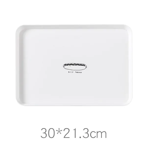 4 Brot Kunststoff PP Tablett десерт Teller Untensil Werkzeuge Geschirr подносы Einfache Dekoration Geschenk 1 шт - Цвет: 4