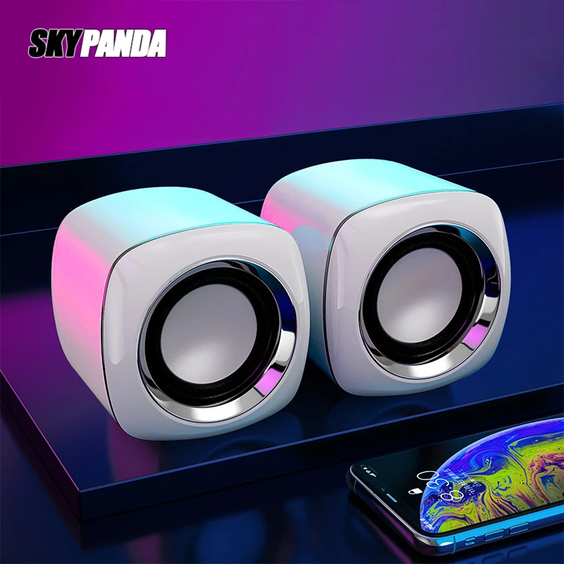 Usb Aux Wired Computer Speakers Bass Effect Mini Subwoofer Speaker For