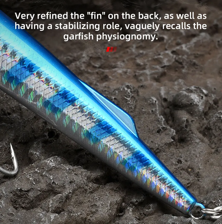 ALLBLUE SPRINT 195S Sinking Minnow Longcast Jerkbait Angelköder 195mm 35G Off Shore Salzwasser Wolfsbarsch Kunstköder Tackle – Detail 6