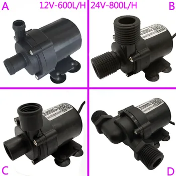 

Wholesale 600L/H 800L/H 12V 24V brushless DC Solar Water Heater Pump 3M 4.2M silent boost submersible land amphibious pump DIY