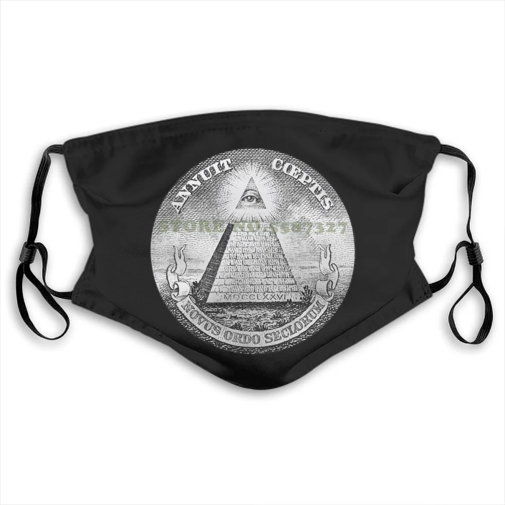 Annuit Coeptis Novus Ordo Seclorum Top Eye Gift Pyramid Illuminati моющиеся Diy крутые маски для лица |