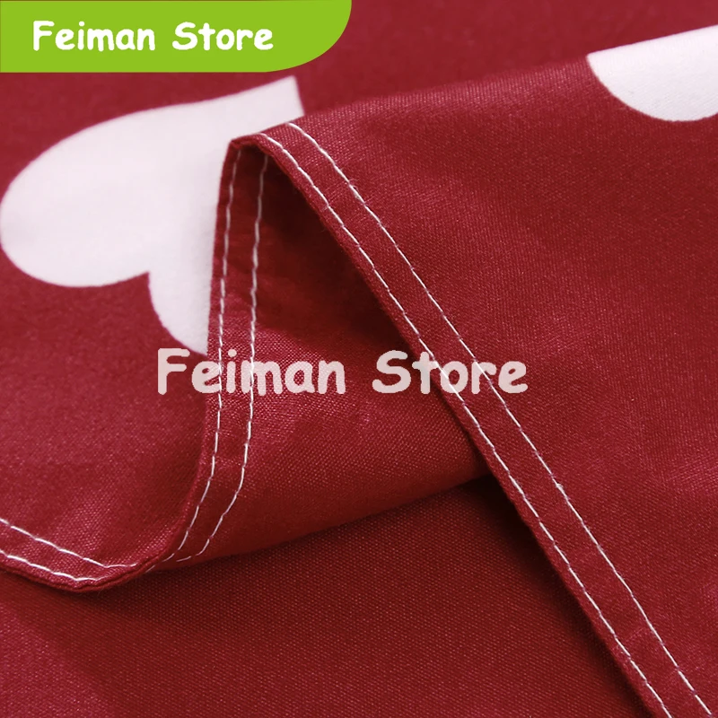 4pcs/set Red Full Of Love Printing High Quality Bedding Set Bed Linings Duvet Cover Bed Sheet Pillowcases Cover Set