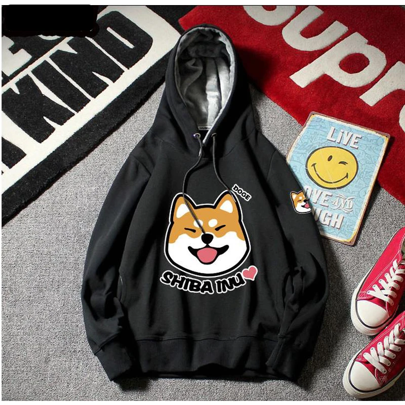 Модный Топ бренд японский Doge Kawaii Muco толстовки пуловеры Harajuku пальто одежда милые мужские и женские толстовки