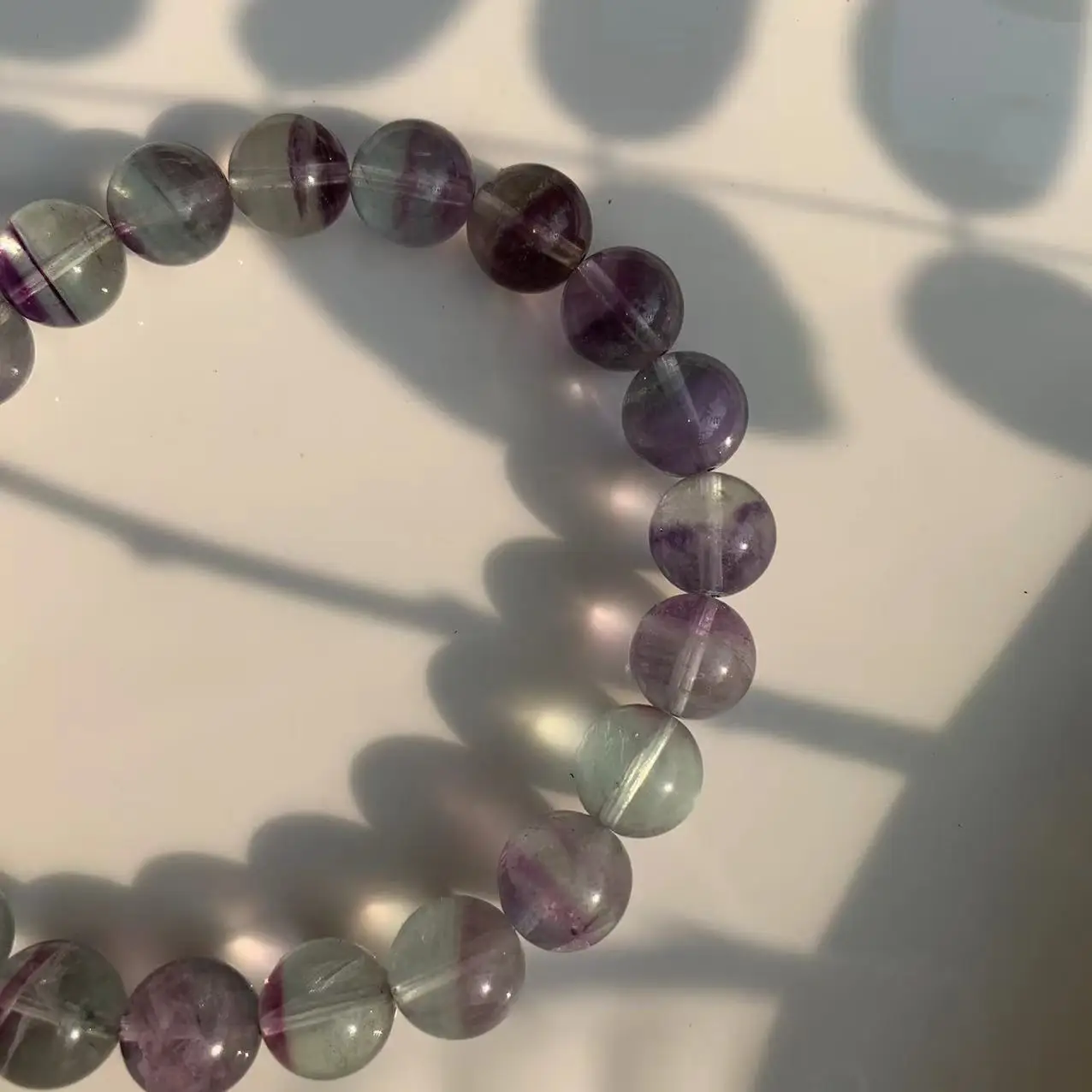 9MM Natural  Fluorite Bracelet Gift Woman Round Beads AAAAA Genuine Crystal Gemstone Wealthy