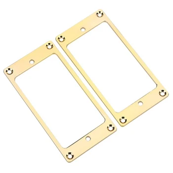 

TOP!-2 Pcs Metal Flat Humbucker Cover Guitar Pickup Frame Mounting Ring