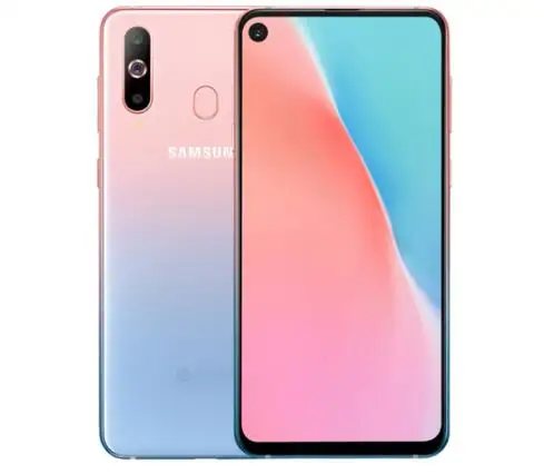 Pink Blue Samsung Galaxy A8s G8870, две sim-карты, четыре ядра, 6,4 дюйма, 4 камеры, 6 ГБ ОЗУ, 128 Гб ПЗУ, мобильный телефон Snapdragon 710, NFC - Цвет: Pink Blue