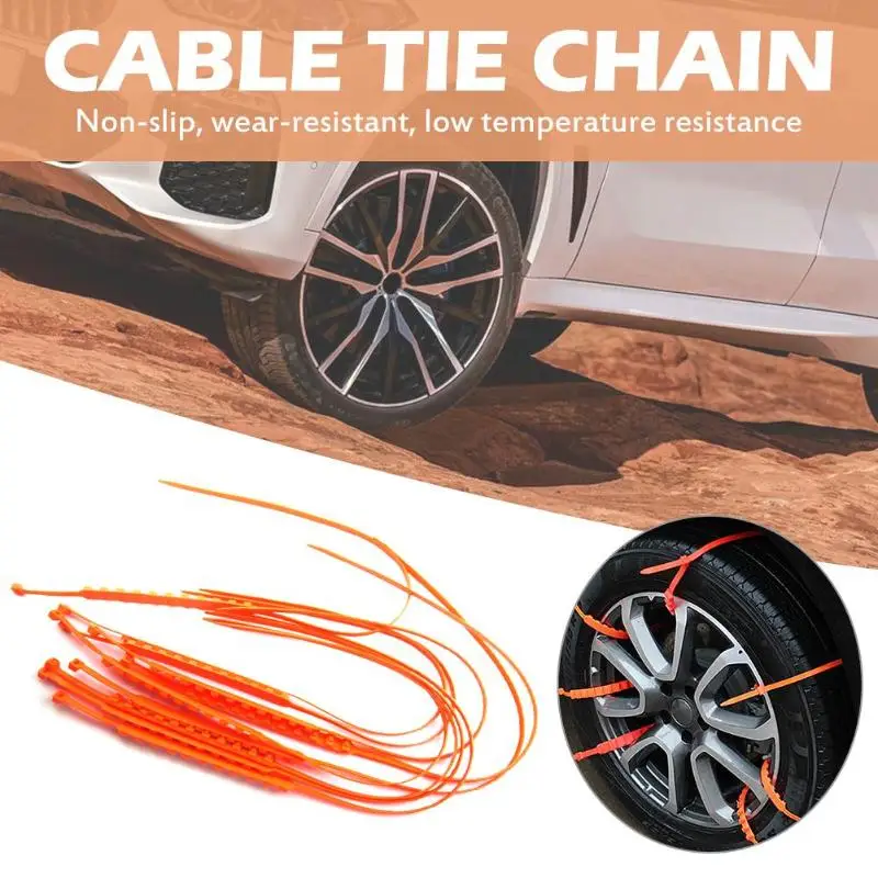 10 шт./компл. Универсальный Пластик зимние шины цепи нейлон износостойкий с