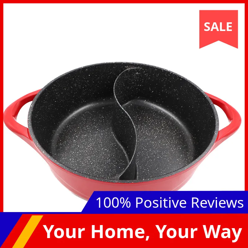 

Master Star Winter Authentic Chinese Hot Pot Double-Flavor Sauce Pot Non-stick Family Party Essentials Induction Cooker Hot Sale