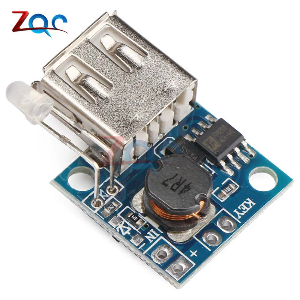 

USB DC-DC Step Up Boost Converter 3V to 5V 2A Mobile Power Supply Board with Battery Indicator LED for Smartphone Tablet PC