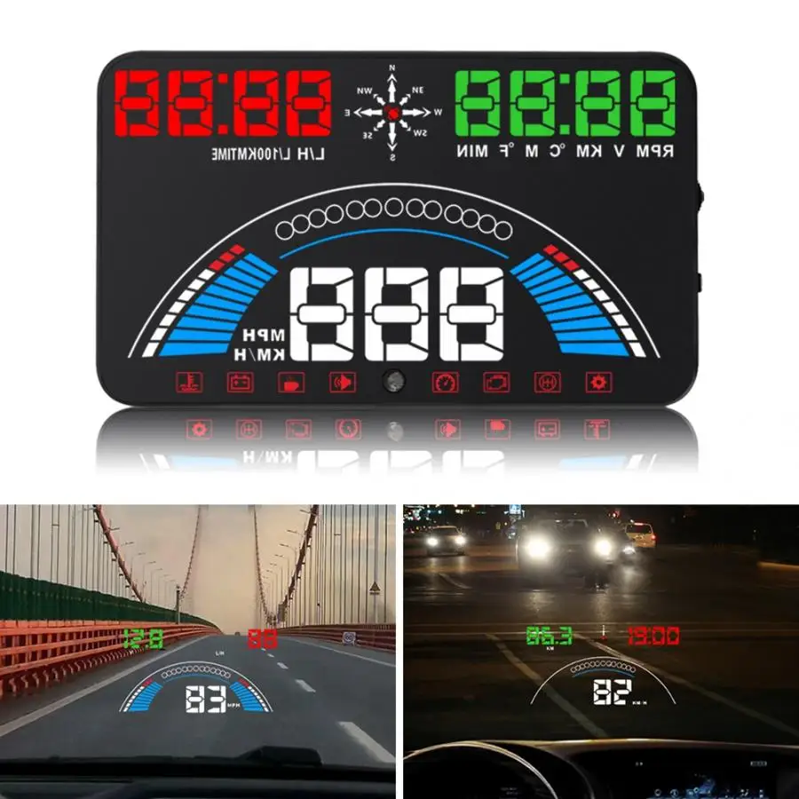 Дисплей с головкой S7 5.8in Универсальный Автомобильный HUD OBD2 + gps система дисплей