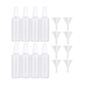 

16pcs 100ml Transparent Spray Bottle Portable Travel Bottle Fine Spray Empty Bottle for Perfume Cosmetics (8pcs Transparent Bott