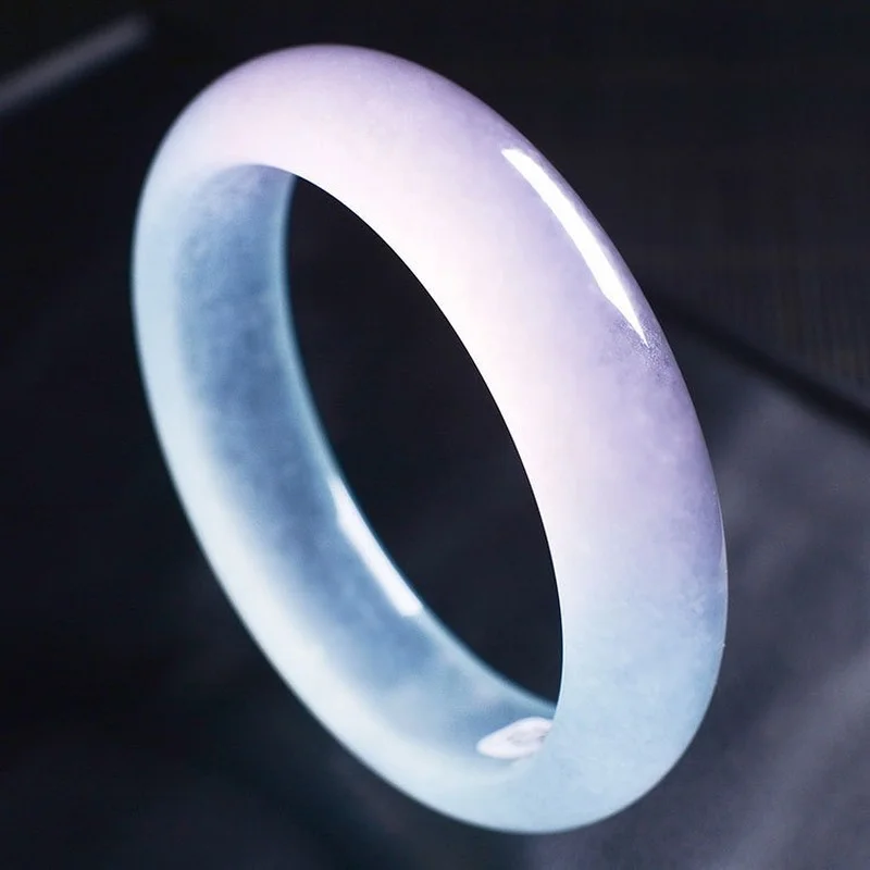 

Natural Fluorescent Purple Bangle Charm Jewellery Women's Hand-Carved Bracelet for Women Men Fashion Accessories 52-64mm