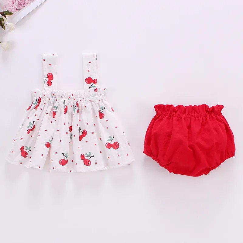 Baby Girls Clothes Summer Cotton Mini Dress + PP Shorts 2Pcs Set Infant Baby Clothing Outfit Fashion Print Baby Clothes for Girl Baby Girls Clothes Summer Cotton Mini Dress + PP Shorts 2Pcs Set Infant Baby Clothing Outfit Fashion Print Baby Clothes for Girl